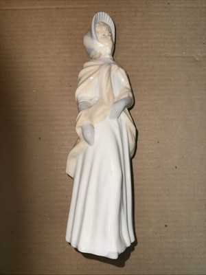 Vintage Porcelain Handpainted Lady Figurine 10.25  tall  By Jando  Made In Spain