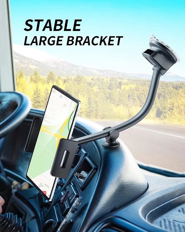 Tablet Car Mount Windshield Dashboard Suction Cup Flexible Gooseneck Holder f... - Image 4 of 4