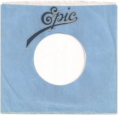 Company Sleeve 45 EPIC - Blue w/ Dark Blue Text (1984-1996)
