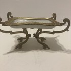 ANTIQUE SEVRES 18th C French Porcelain Plate Tray Bronze Footed Hand Painted — photo 4