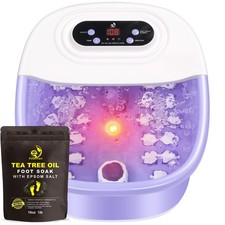 Foot Spa Bath Massager with Heat Bubbles and Vibration Massage and Jets, 16 O...