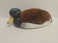BOOT SCRUBBER / BRUSH Mallard Duck Heavy Resin Outdoor / Indoor VGC