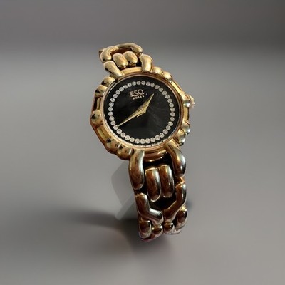 Ladies ESQ by Movado Quartz 100495 Sapphire Crystal Diamonds Dial