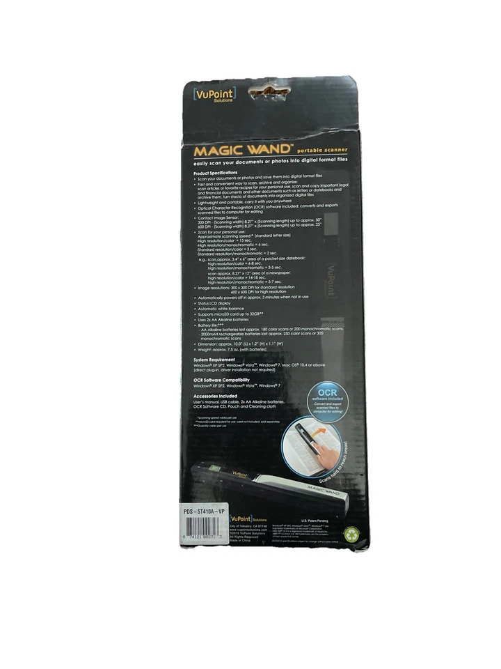 VuPoint Solutions 'Magic Wand' Portable Scanner, Scan, Archive & Organize NEW - Image 2 of 4