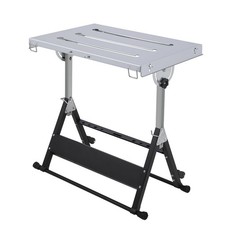 Image of Welding Table 30"x20"-46''x18''Steel Welding Workbench Portable Adjustable Heigh