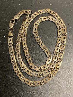Silber Arezzo Italy 550 Vintage Tigerauge 18'' Kette 925 Sterling 18,1 Gramm