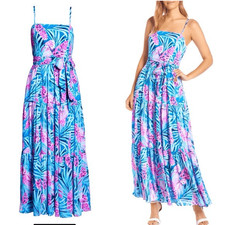 Lilly Pulitzer Aviana Maxi Dress in Mr Blue Tweethearts Size 00