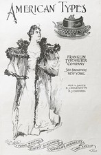 American Types FRANKLIN TYPEWRITER Antique 1898 Chasmar-Winchell Press Print Ad thumbnail