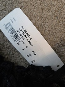 Brand New Lise Charmel Underwired Size Uk 34C Black Bra With Crystal  New 