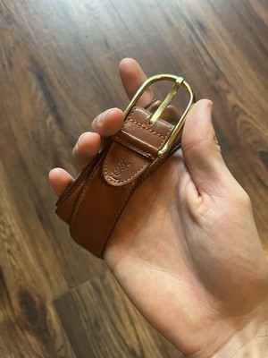 Saint Laurent Brown Leather Belt with Gold Buckle Cassandre Vadim leather belt in brown - Saint Laurent  main image 2