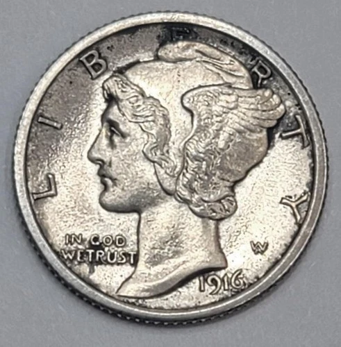 USA Mercury Dime 1916-P About unc