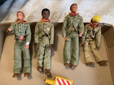 (4) Four Kenner Toys Brand Boy Scout Cub Scout Dolls 1974 Check Out The Photos