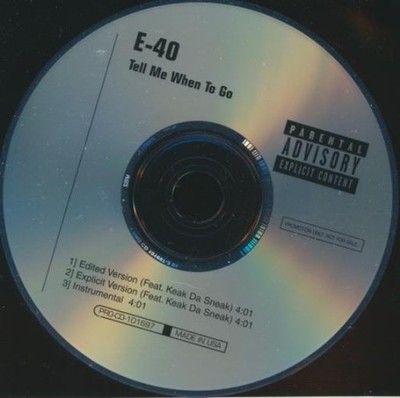 E-40: Tell Me When To Go 3-Track PROMO MUSIC AUDIO CD hip hop West Coast rap '06