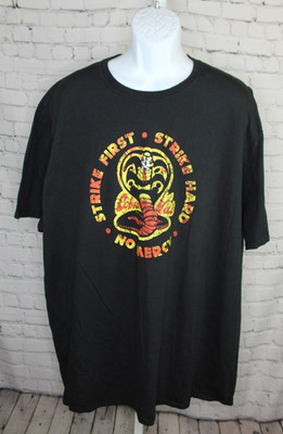 Cobra Kai Karate Kid Logo Black T Shirt 4XL XXXXL Strike First No Mercy 2021