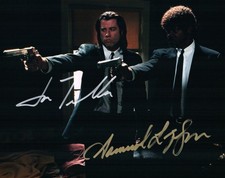 Samuel L Jackson John Travolta signed 8x10 Pict nice autographed photo pic COA