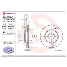 2x Brembo Scheibenbremse vorne 26119603 für Mazda Ford