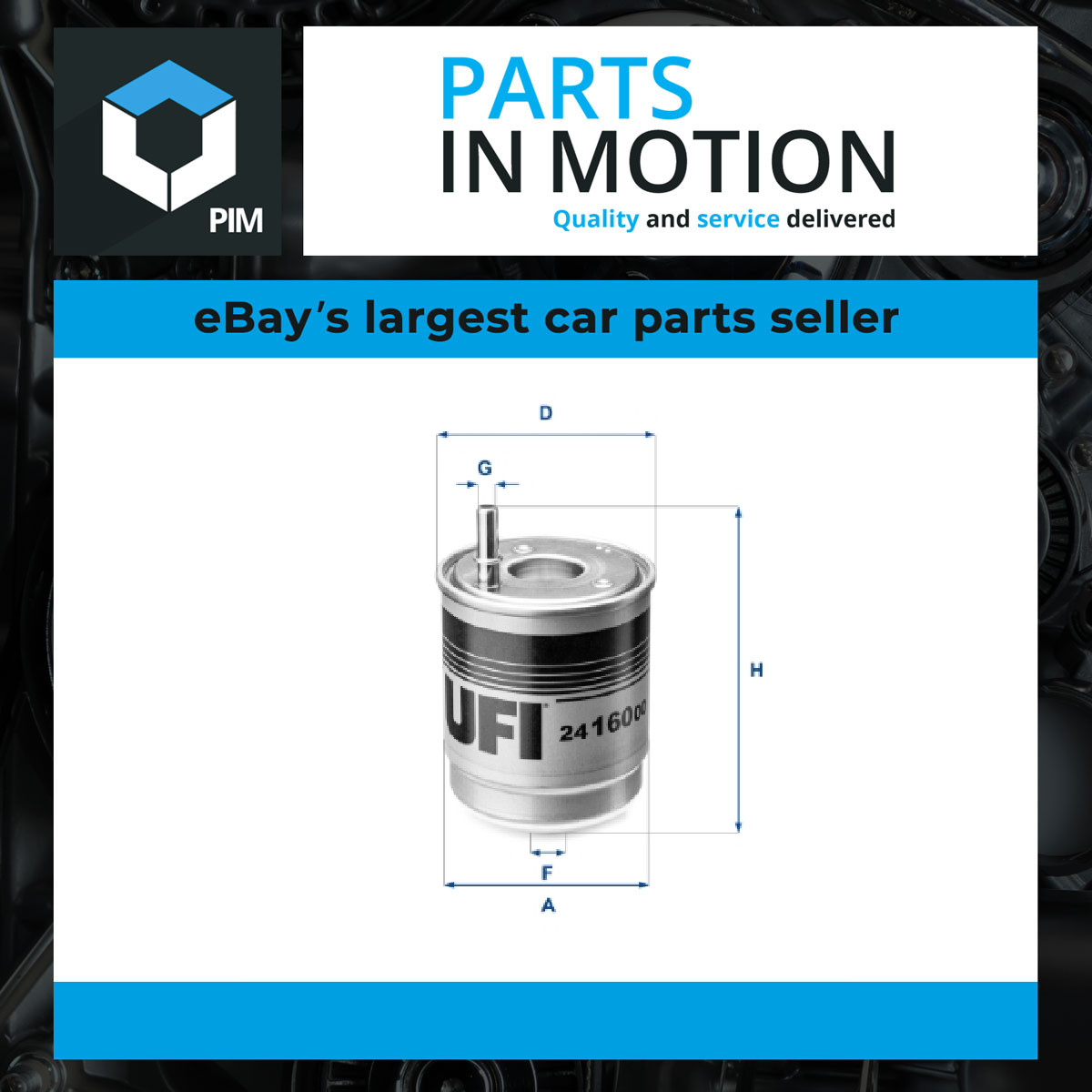 FUEL FILTER 24.160.00 FOR KIA PROCEED D4FE 1.6L 4cyl CEED Tourer - Image 2