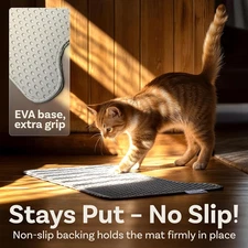 Cat Litter Mat 19.69" X 15.75" Small Litter Trapping Mat Honeycomb Double Layer