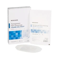 McKesson Transparent Film Dressing 4 x 4.75" Sterile 50 Ct