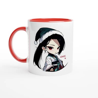Anime Sage Valorant Cute Gaming Art Red White Coffee Mug 11-15oz 