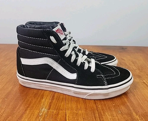 Scarpe da skate casual Vans Sk8 Hi nere 500714 sneakers uomo taglia 8 donna 9 5
