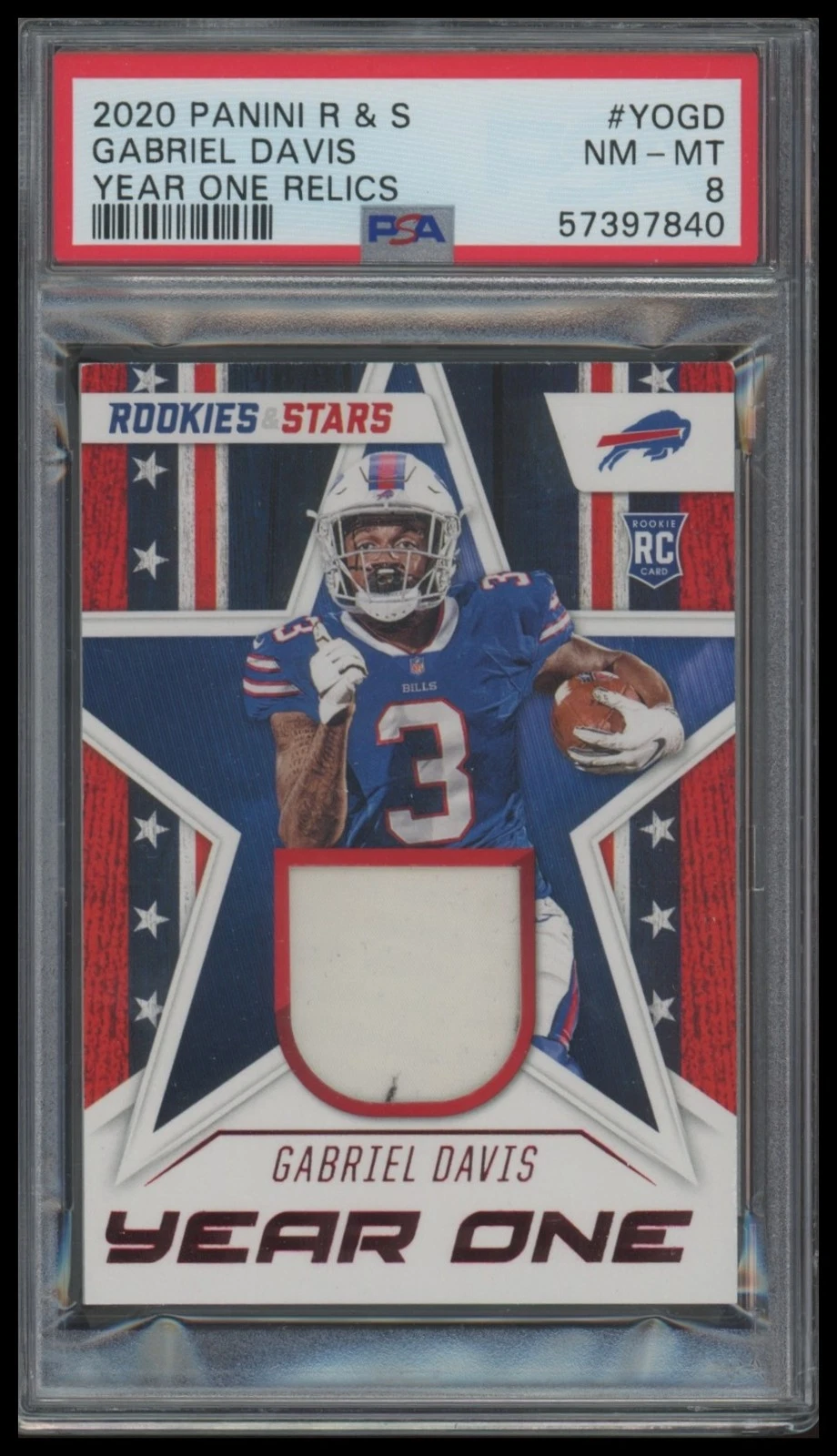 Gabriel Davis Panini Rookies & Stars Year One Relics #YOGD Base