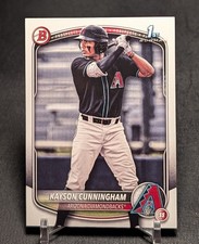 Kayson Cunningham 1st Prospect Rookie 2025 Bowman Draft Card #BD-84 Diamondbacks