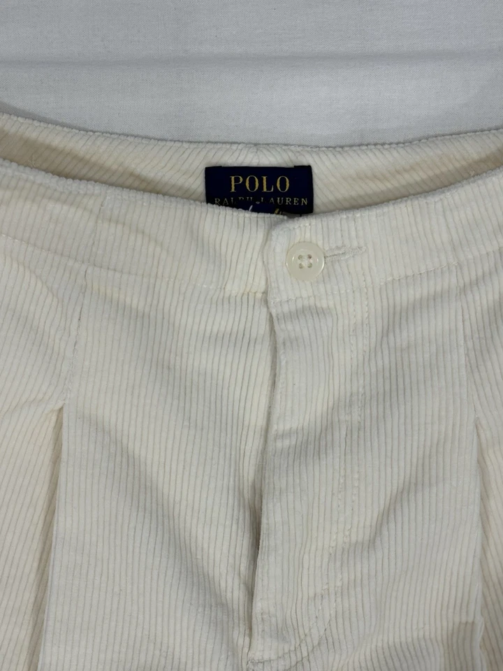 Polo Ralph Lauren Niñas 8 Pana Zanahoria Jean Pantalones Marfil Cintura Alta Nuevos sin Etiquetas Foto 4 de 4