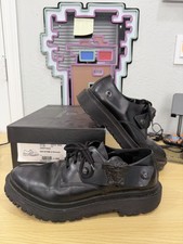 Versace La Medusa Derby Black Leather Shoes Men EU 42 Medusa Strap Box $1150