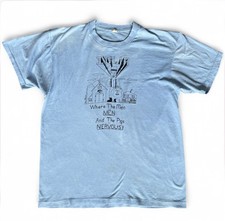 Vintage 80s Iowa Junior Achievement Screen Stars Light Blue Tee Size XL