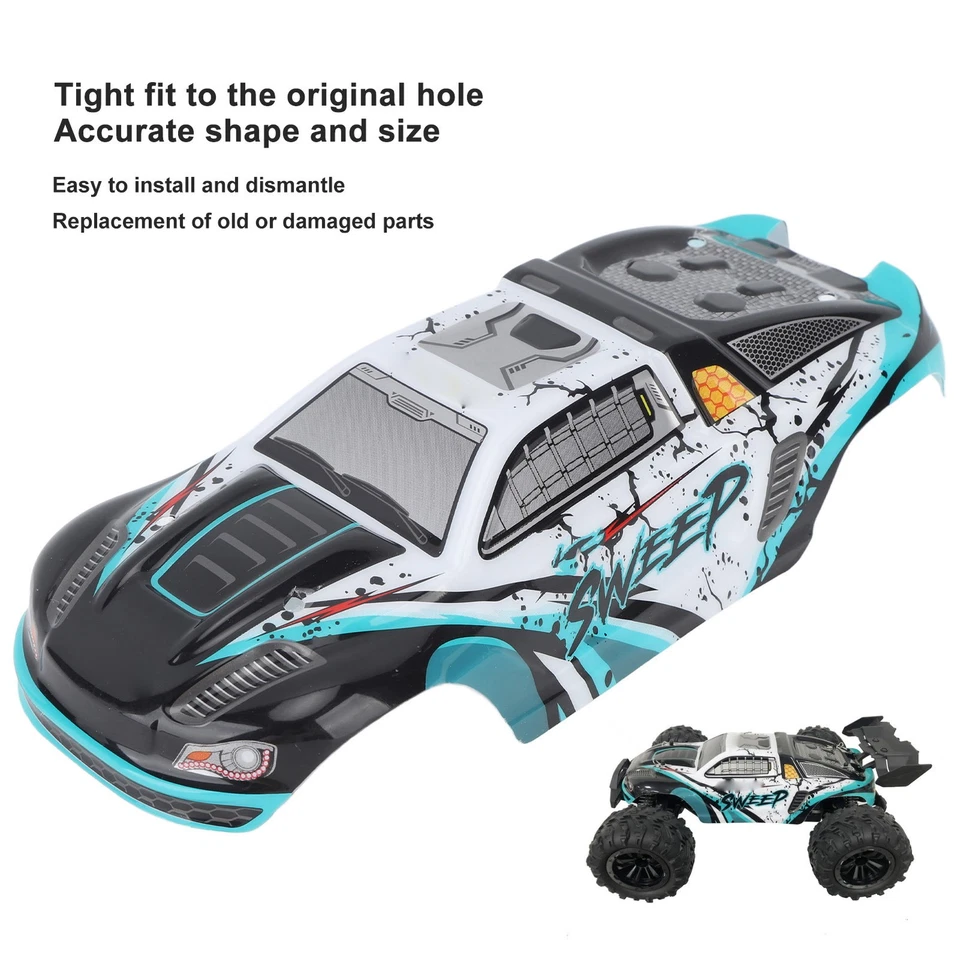 ˜RC Car Body Shell PVC Spare Parts High Car Body Shell Frame For 1/16 RC Car ZO - Image 2 of 4