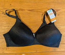 NWT Warner's Blissful Benefits Bra Black Wire-Free W4013 Size 40B