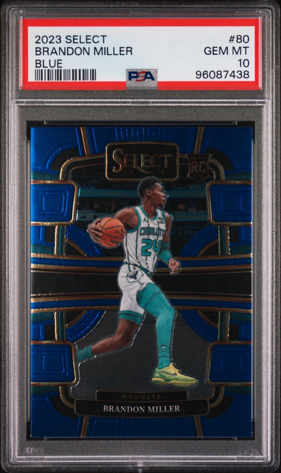 Deal for 2023 Panini Select #80 Brandon Miller Blue (RC) PSA 10