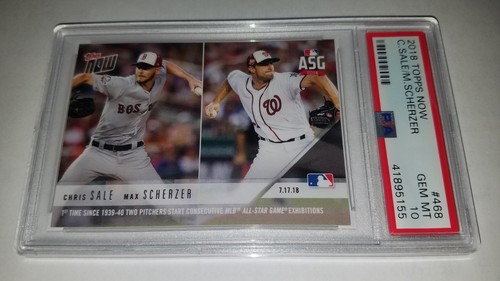 2018 Topps Now 468 Chris Sale / Max Scherzer
