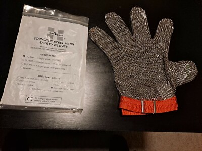 SAF-T-GAURD Stainless Steel Mesh Gloves GU-500 (Size XL) (Orange)