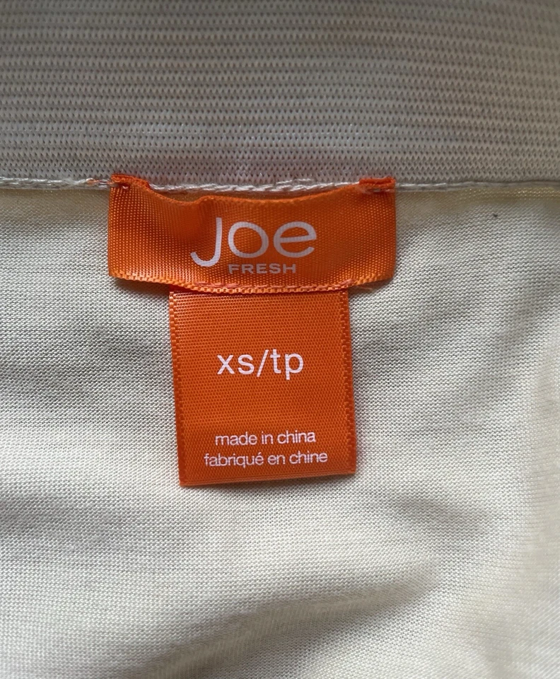 Joe Fresh Skirt Womens Size XS Ivory Sequins Elastic Waist Skirt W/ Lining New - Image 3 of 3