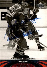 Anders Hedberg Signed Auto 2004-05 Upper Deck All World card Modo / Rangers