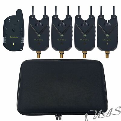 Delta Fishing TOP Funk Bissanzeiger 4+1 Fallbiss Lautlos 1:1 Diebstahlsicherung 