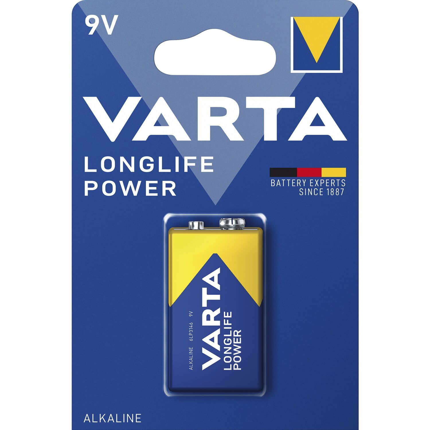 Varta Longlife Power E-Block Alkali Mangan Batterien 6Lr61 9V Inhalt 1 Stück