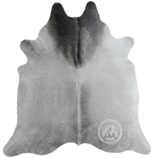 Real Cowhide Rug Grey - Size 6x6'