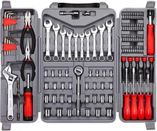 123 Piece Socket Wrench Set Auto Repair Tool Set Toolbox Storage Case General Ho