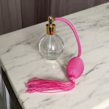 78ml Round Perfume Bottle Atomizer Pink Tassel Pump, Funnel & Gift Box (GF)