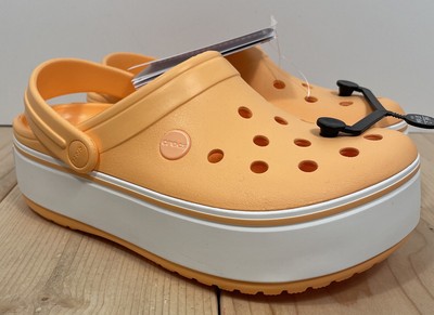 Crocs Crocband Platform Clog Unisex Womens Size 10 Men 8 Cantaloupe Orange Melon | eBay