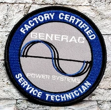 Generac Factory Certified Service Technician Sew-On Patch *Blue and Grey *New