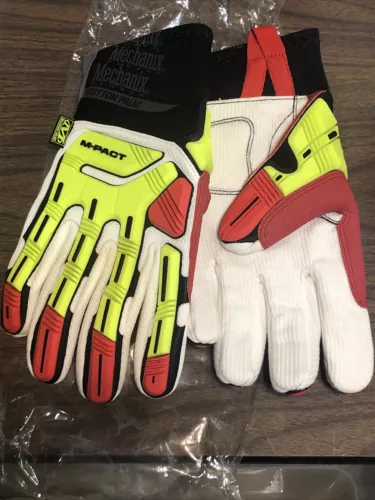 *NEW*   Mechanix Wear M-PACT Mechanic Tactical EMT PPE HI-VIZ YELLOW/RED XL
