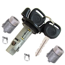 GM OEM Ignition Key Switch Lock Cylinder & Door Lock Tumbler Set 2 Keys