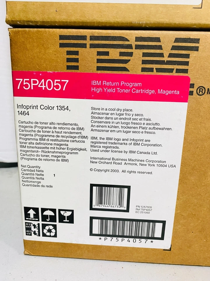 IBM 75P4058 yellow toner cartridge for the Infoprint Color 1354 and 1464 - Image 3 of 4