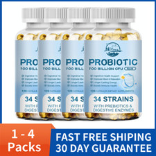 Raw Probiotics 100 Billion CFU Potency Digestive Gut Relief For Men Women