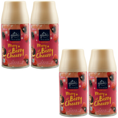 glade Automatic Spray Nachfüller Merry Berry Cheers 4 x 250ml Glühwein Duft