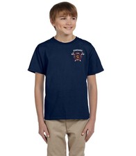 Youth Chicago Fire Department T-shirt with Cross Axe Embroidered Logo